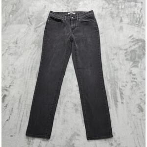 Levi's Jeans Womens W30 Black 712 Slim Straight Mid Rise Stretch Denim Casual